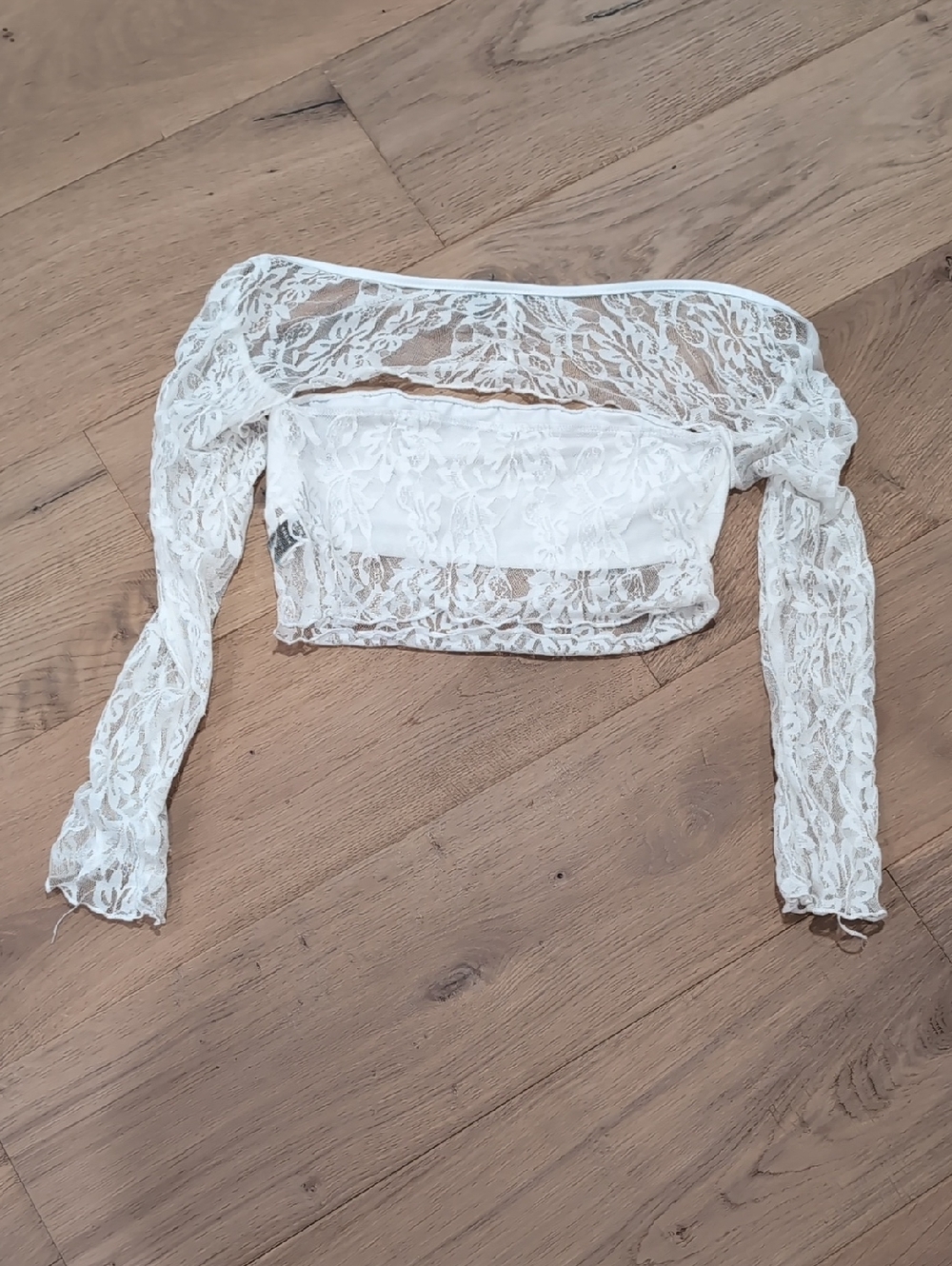 Shein White Lace Top